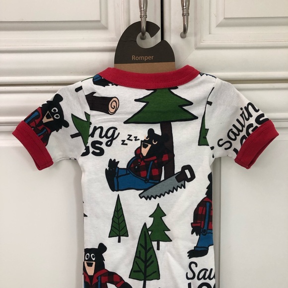 NWT LAZY One Sawing Logs Infant Romper - Picture 9 of 11